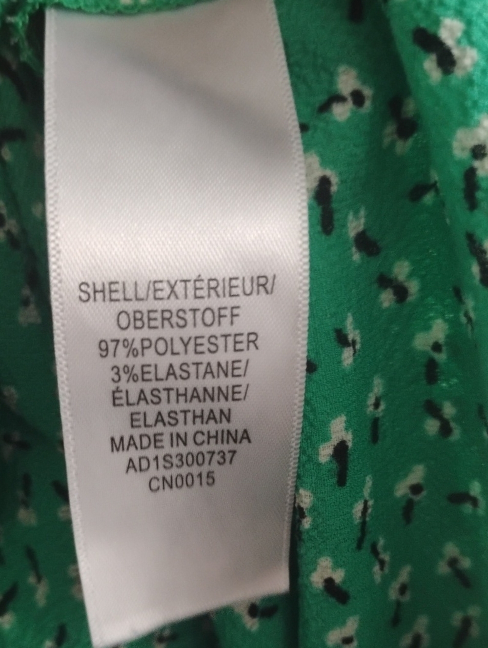 Adriana Papell size extra large green with little flowers women's top - Picture 6 of 6